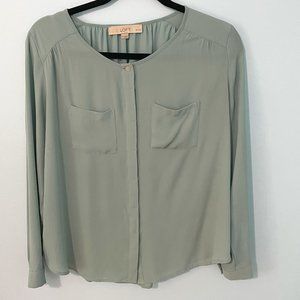 Loft light green camp blouse